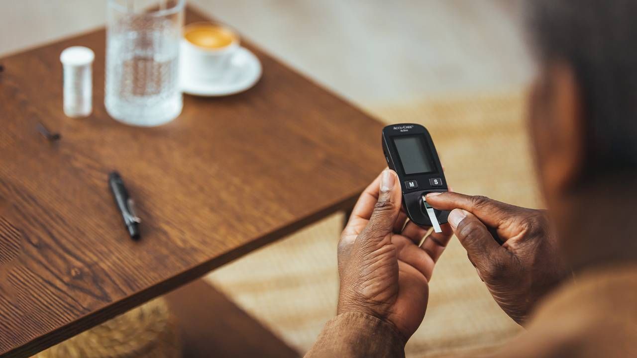 A diabetes patient checking their insulin levels. Next Avenue, American Diabetes Association guidelines