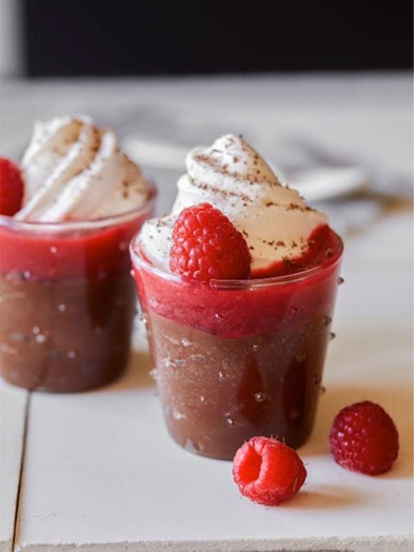 Two cups of a raspberry and chocolate mousse. Next Avenue, looking good at 50, Mareya Ibrahim