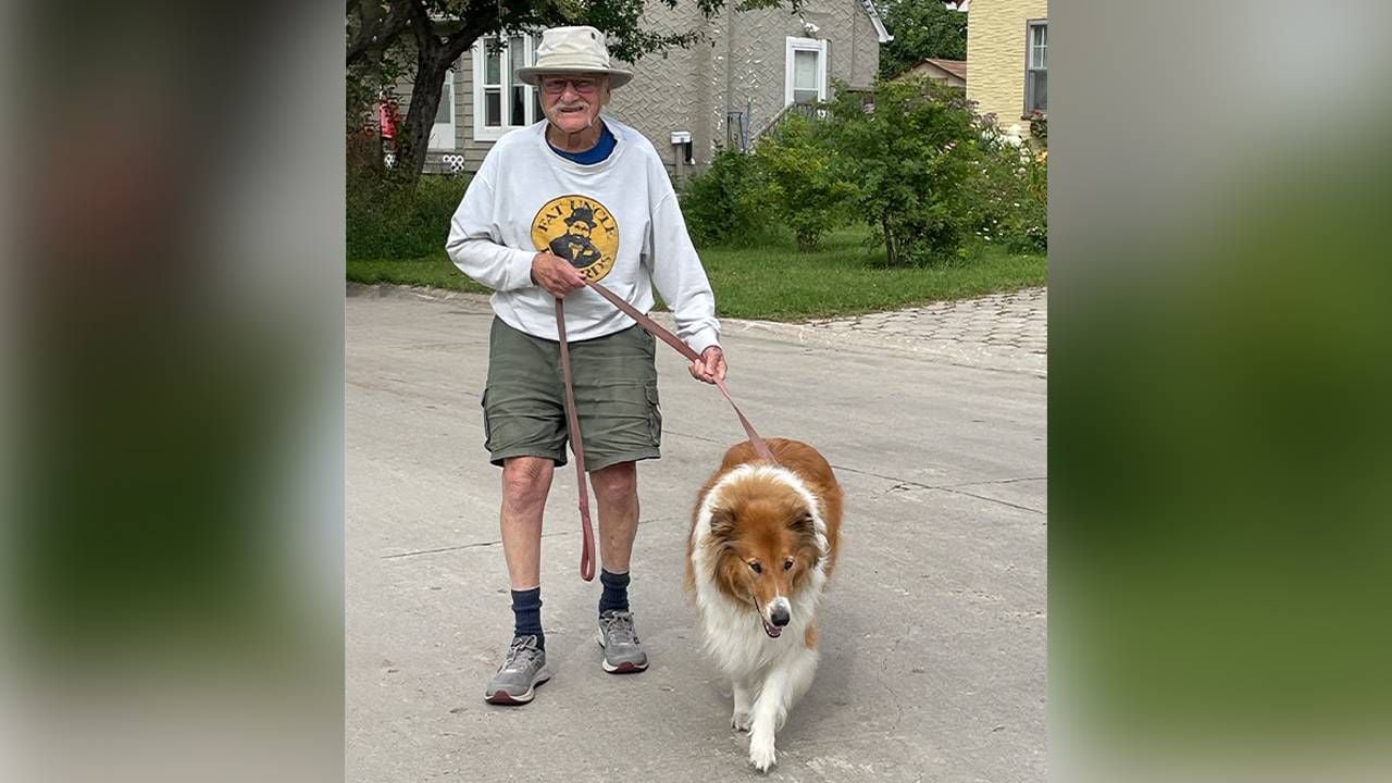 A man walking his dog down the street. Next Avenue, mild cognitive impairment