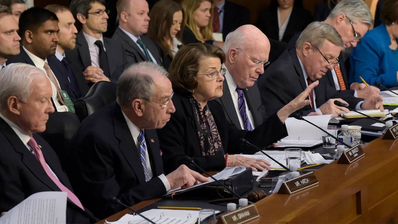 Members of the U.S. Senate Judiciary Committee during a hearing. Next Avenue, Aging politicians politics