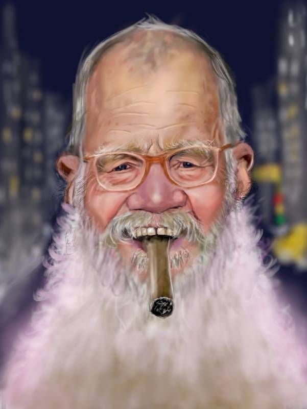 A caricature of David Letterman. Next Avenue, Kevin Nealon
