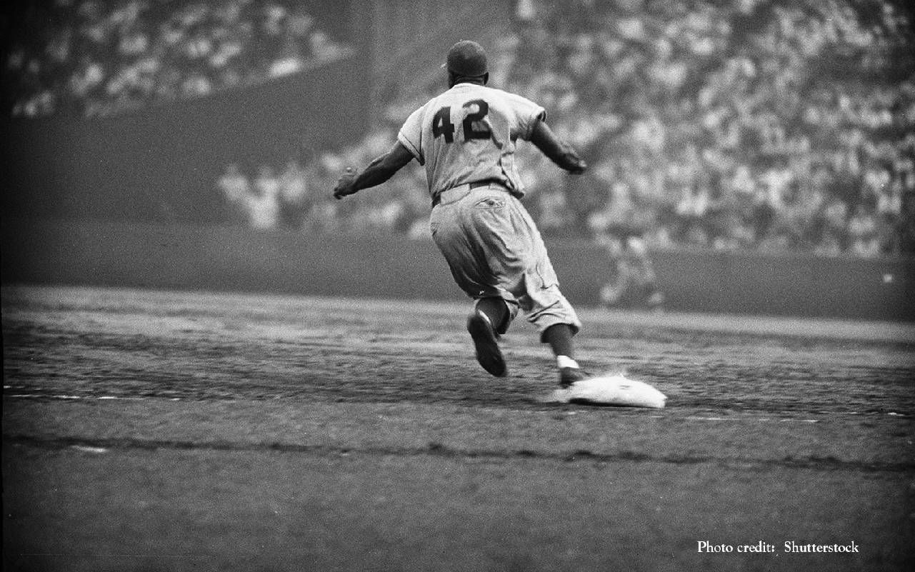 Jackie Robinson running the bases. Next Avenue, Ken Burns, Our America