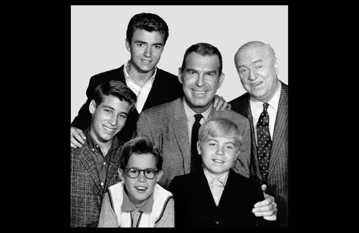 A black and white photo of the 'My Three Sons' cast. Next Avenue