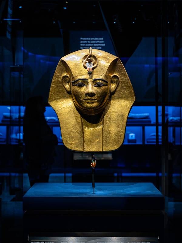 An ancient gold mask. Next Avenue, museum curator