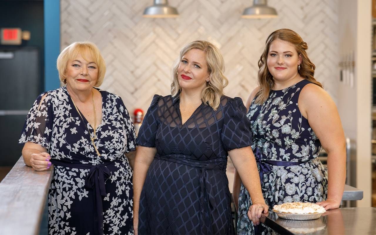 Three women standing together. Next Avenue, family business