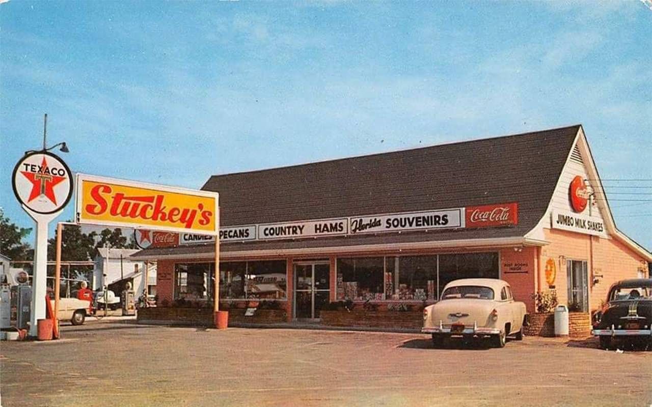 A vintage roadside gas station. Next Avenue, family business, stuckey's