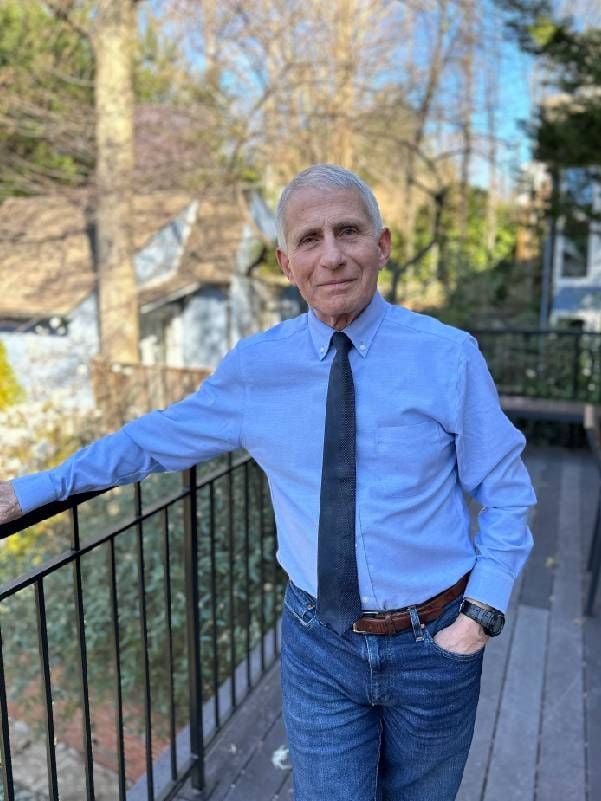 A man standing outside on a back porch. Next Avenue, Dr. Anthony Fauci, pbs, documentary, retirement