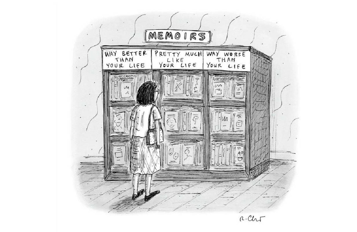 A black and white comic by Roz Chast. Next Avenue
