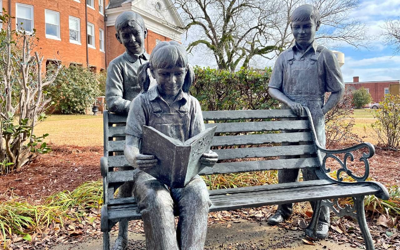 A cast statue. Next Avenue, Atticus Finch