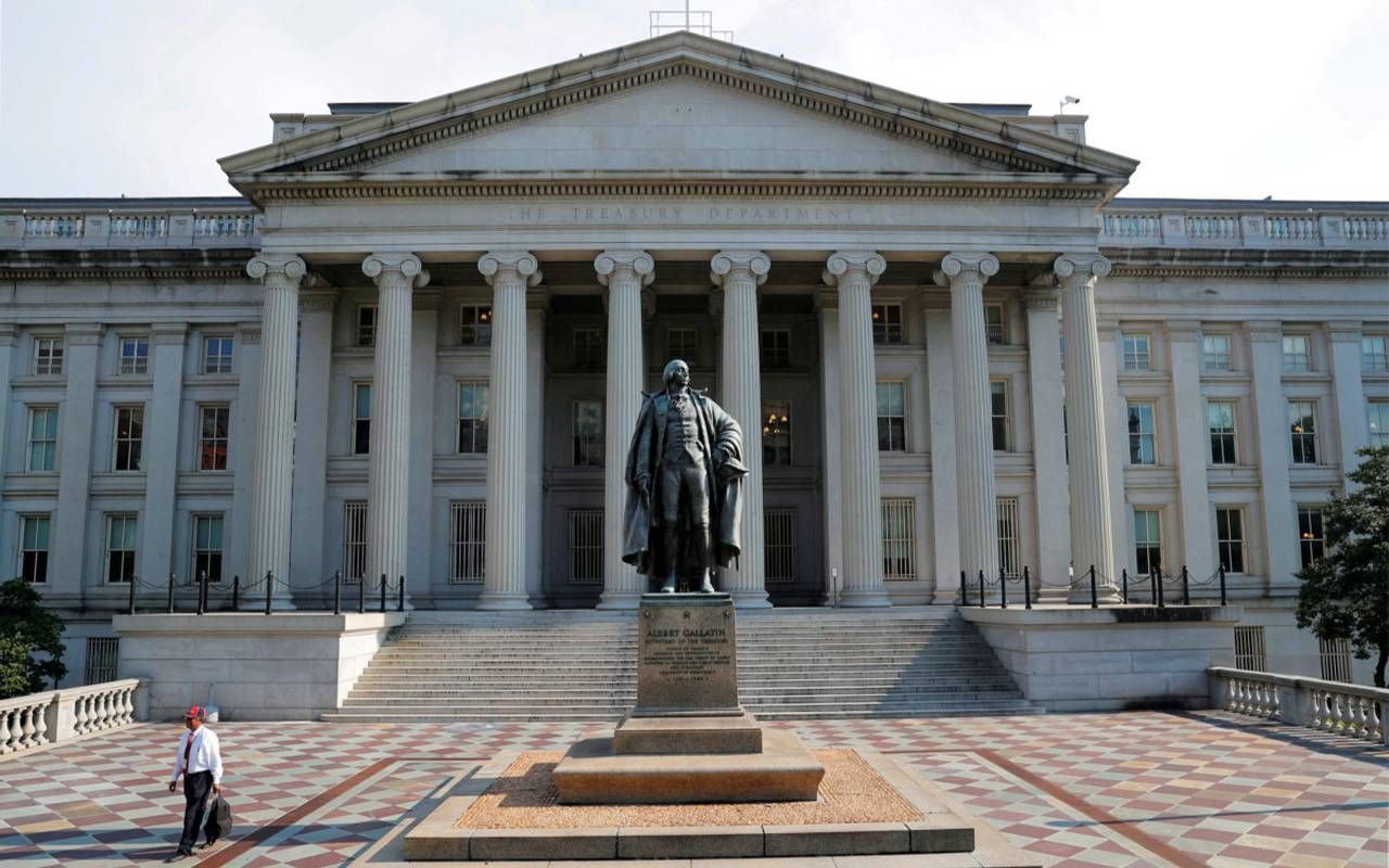 Exterior of the U.S. Treasury Department. Next Avenue, debt ceiling, social security benefits
