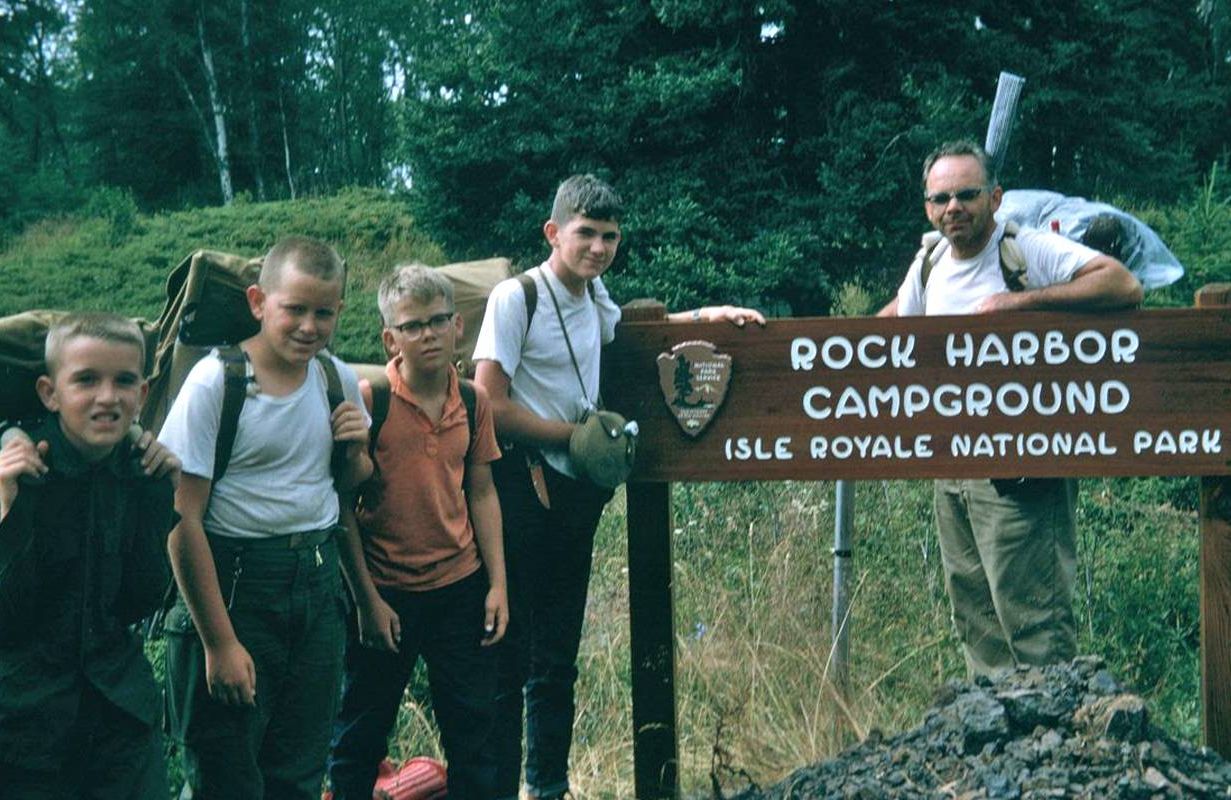 Four young boys and an adult chaperone with backpacking gear. Next Avenue