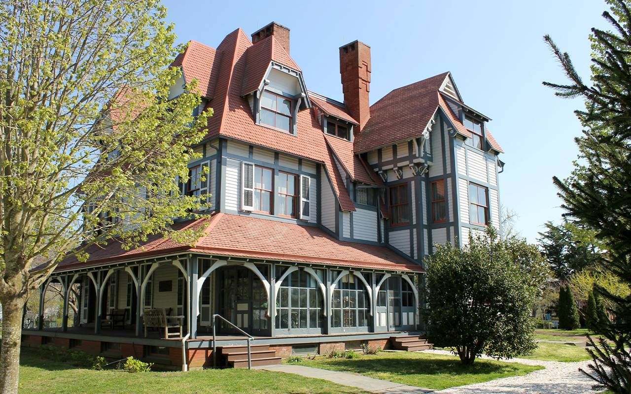 A large victorian-style mansion. Next Avenue, cape may