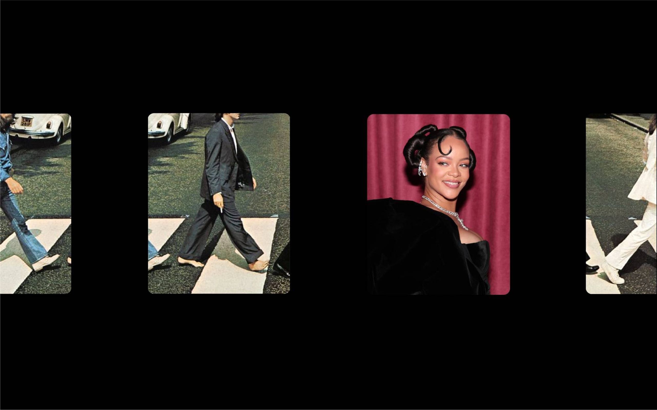 A photo collage of the Beatles and Rihanna. Next Avenue, music