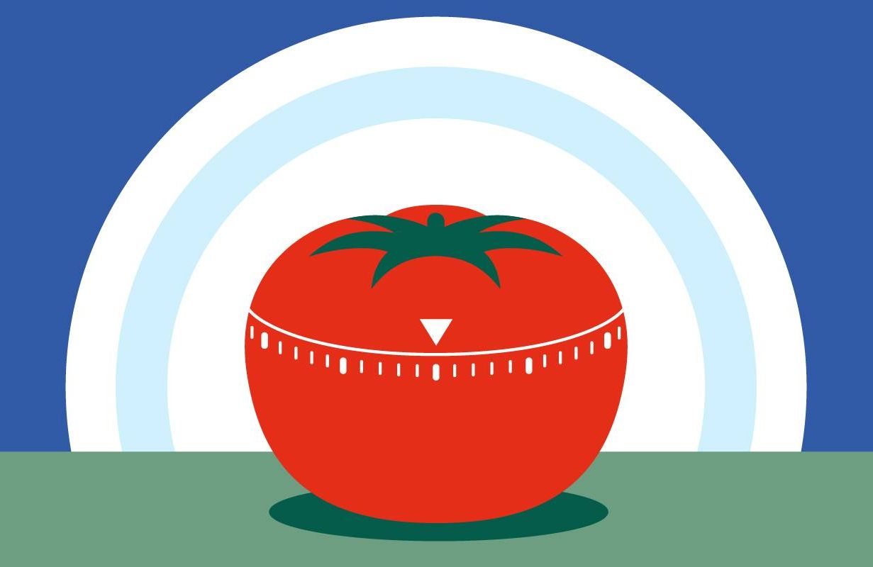 An illustration of a Pomodoro technique tomato timer. Next Avenue