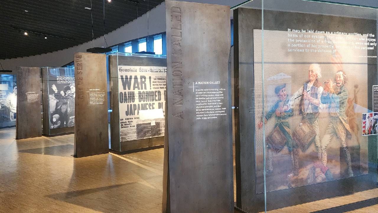 Exhibits in the museum. Next Avenue, national veterans memorial and museum