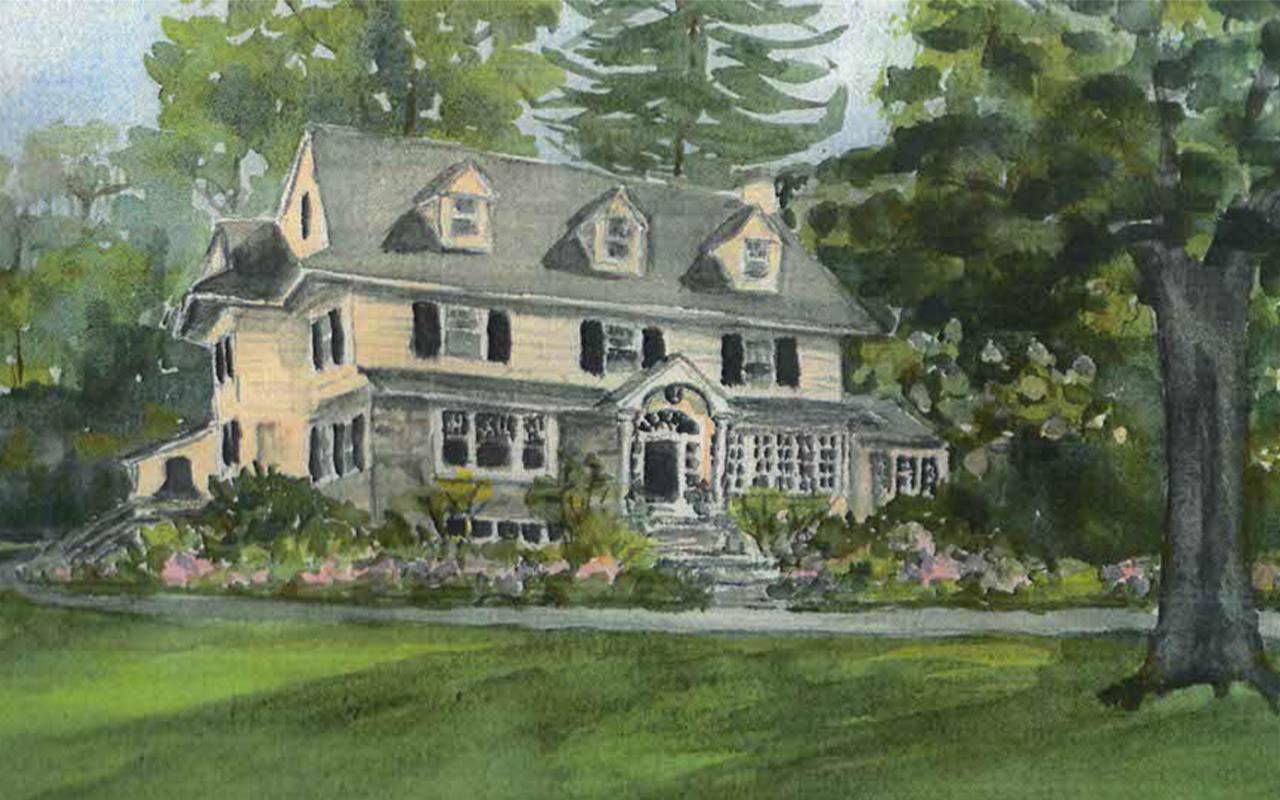 A watercolor painting of a traditional style home. Next Avenue