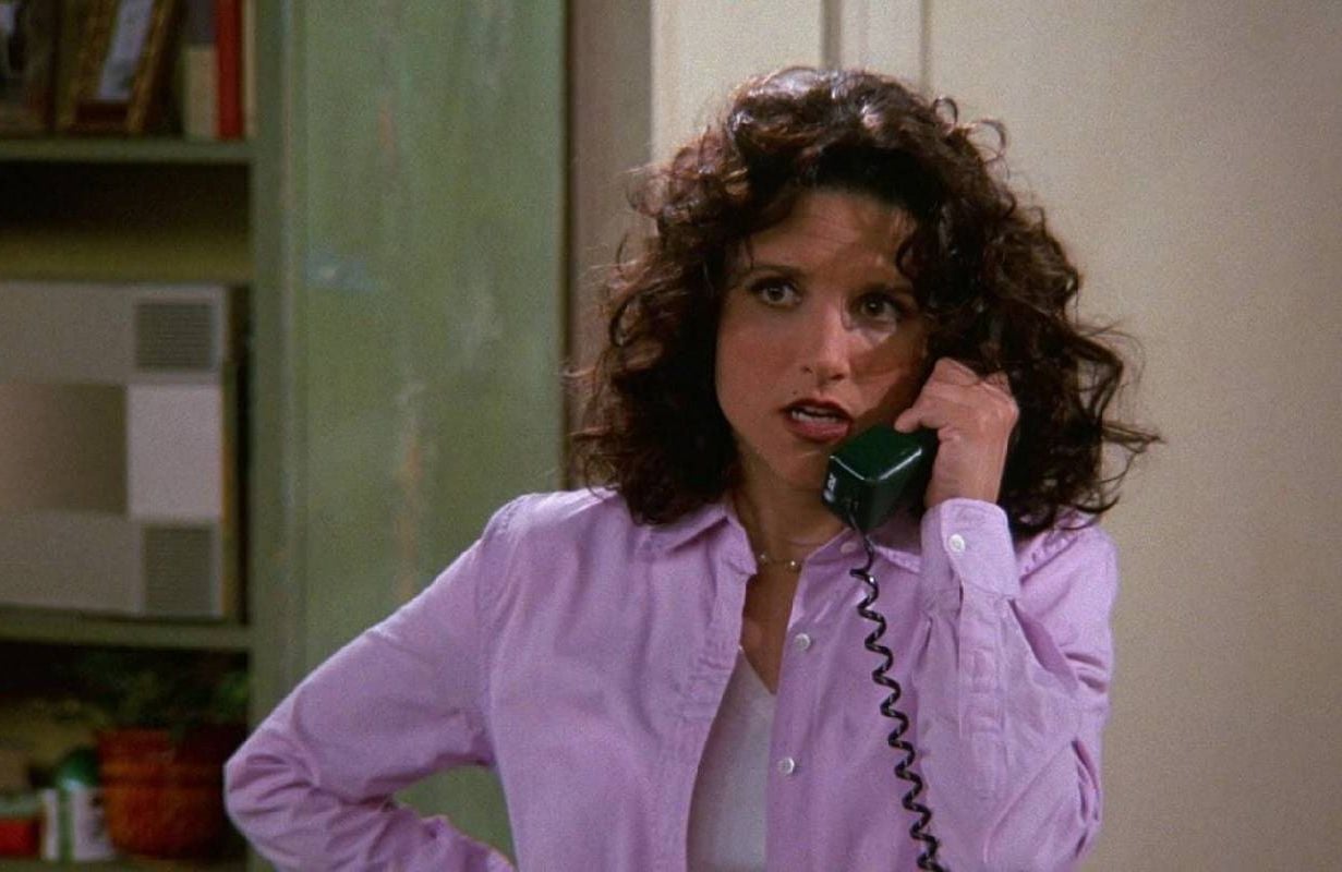 A still from Seinfeld with Elaine talking on the phone. Next Avenue