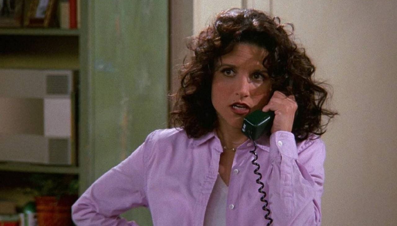 A still from Seinfeld with Elaine talking on the phone. Next Avenue