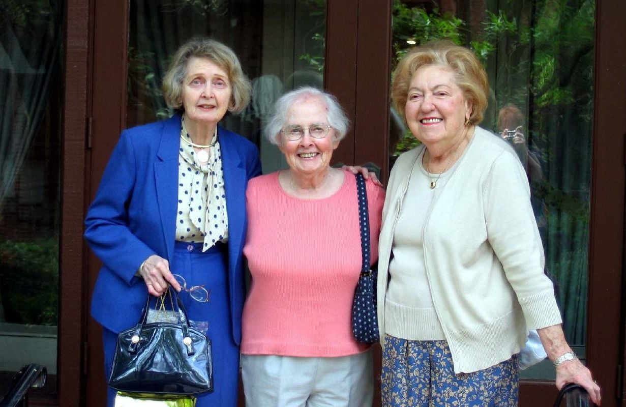 Three older women smiling together. Next Avenue, lessons from my other mothers, mother's day