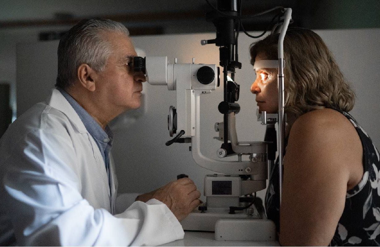 An older adult getting a comprehensive eye exam. Next Avenue, age-related macular degeneration