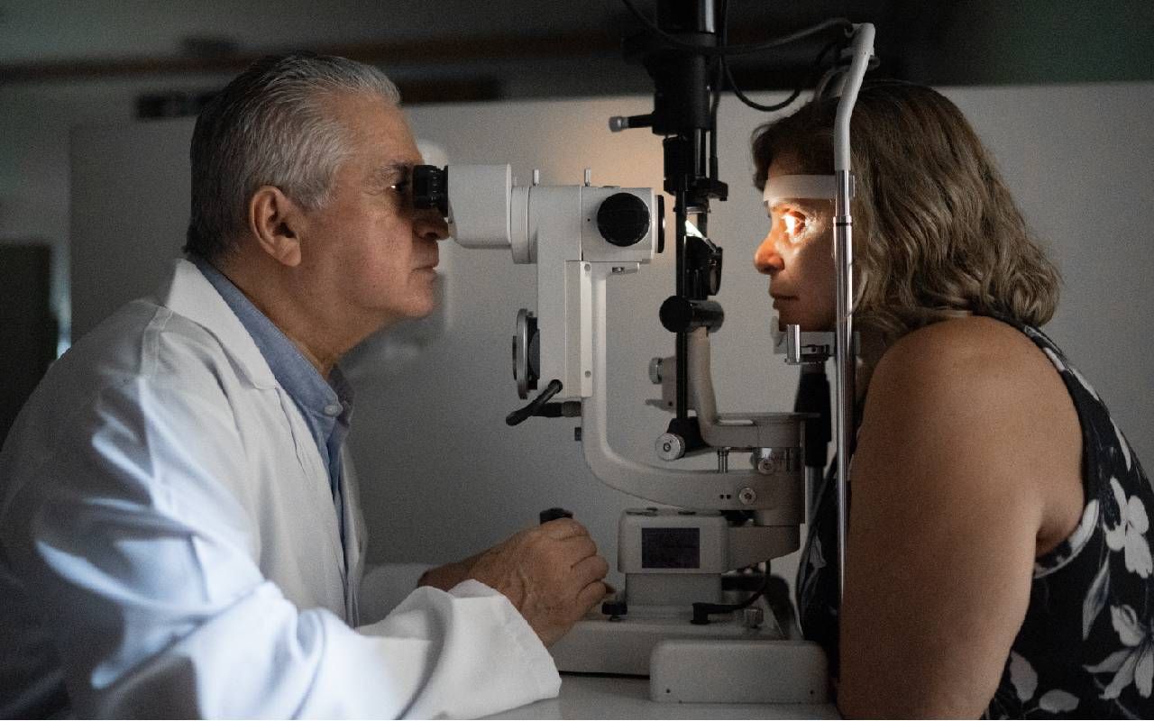 An older adult getting a comprehensive eye exam. Next Avenue, age-related macular degeneration