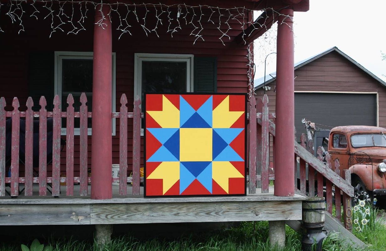 A quilt painted on the side of a barn. Next Avenue, barn quilts, vermont