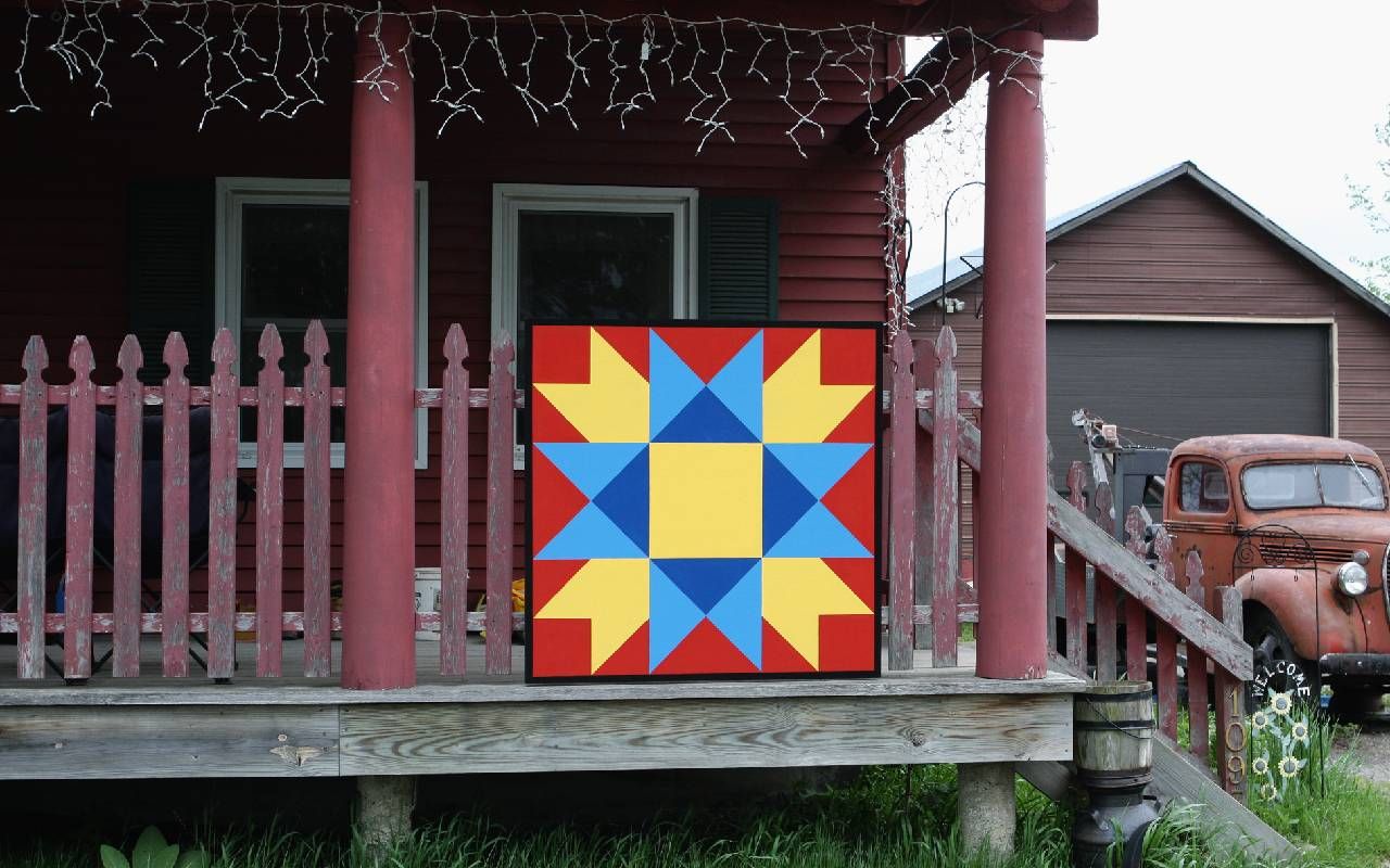 A quilt painted on the side of a barn. Next Avenue, barn quilts, vermont