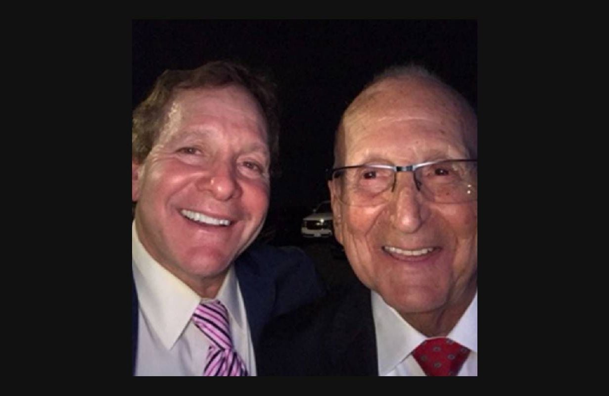 Two men smiling together. Next Avenue, Steve Guttenberg