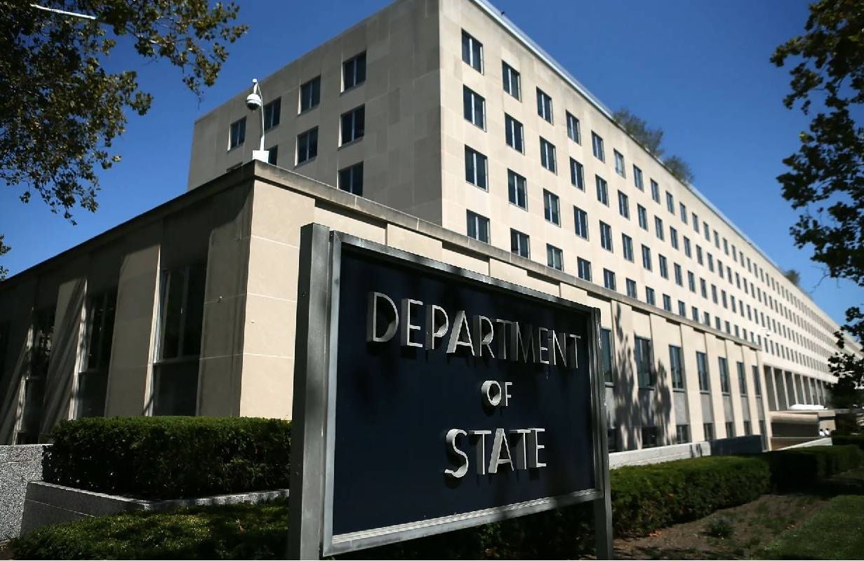 The exterior of the U.S. State Department in Washington, D.C. Next Avenue, pension, foreign service officer