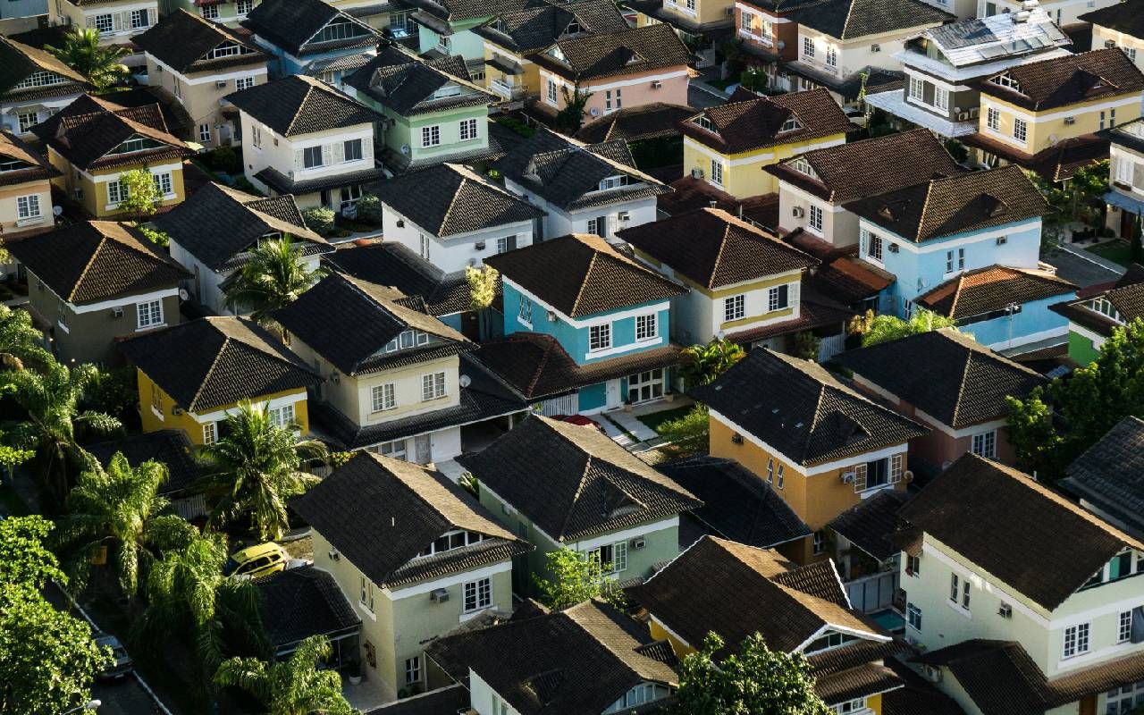 Aerial view of a neighborhood. Next Avenue, downsizing