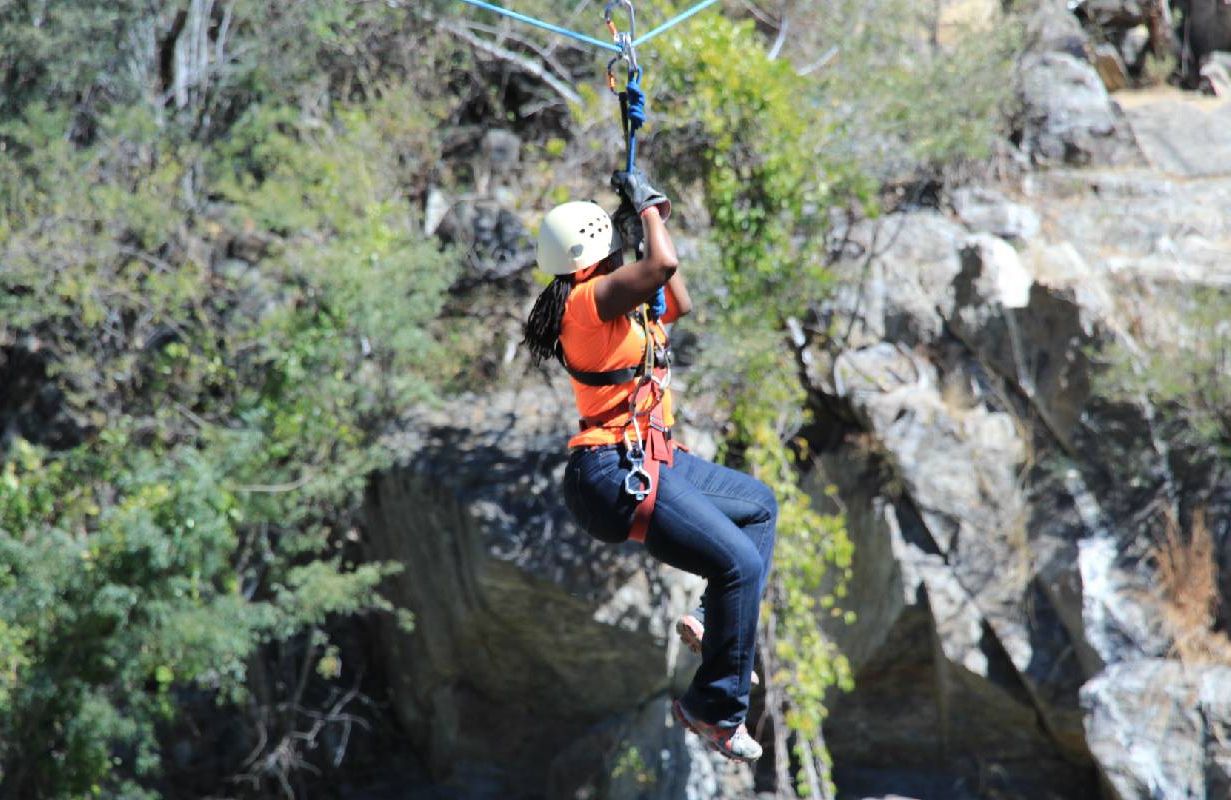 Lottie Joiner on a zip line. Next Avenue