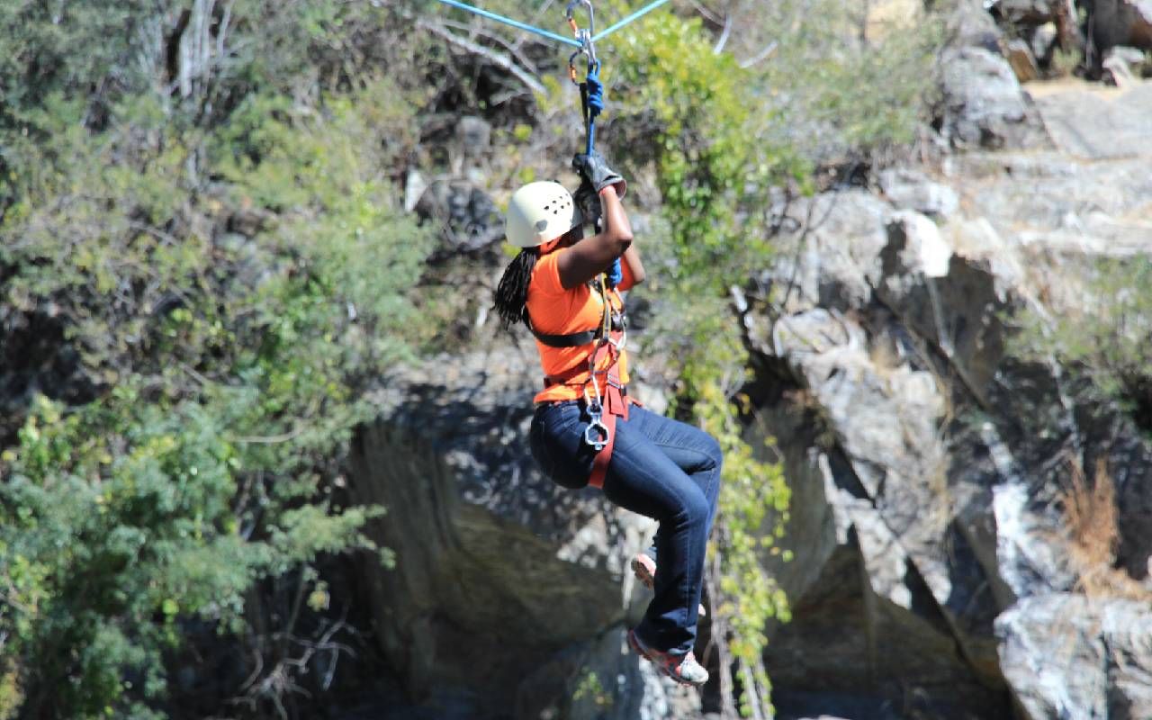 Lottie Joiner on a zip line. Next Avenue