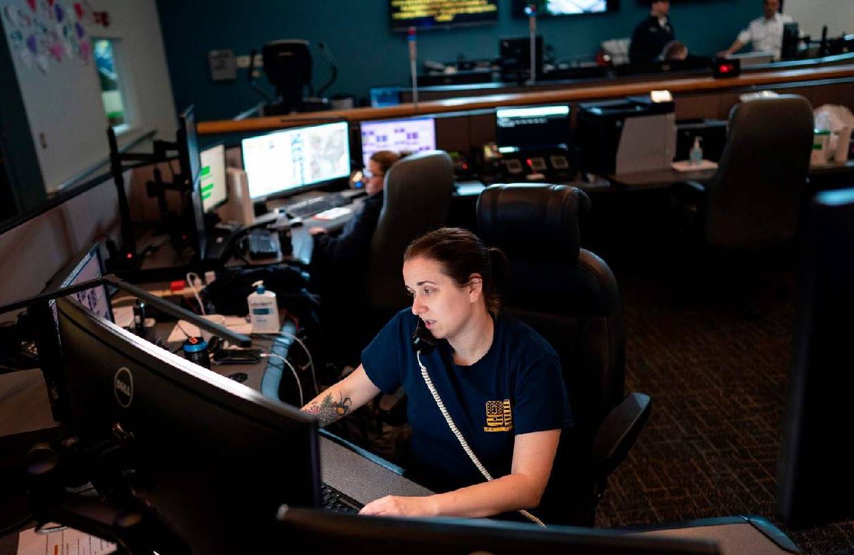 A person answers a 911 emergency call from their department dispatch center. Next AVenue, 911 when to call