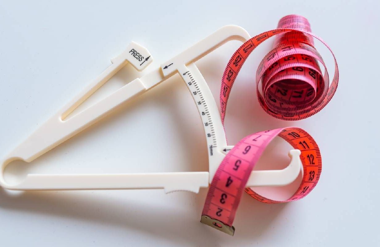 A BMI body fat caliper and a soft measuring tape. Next Avenue, new obesity guidelines