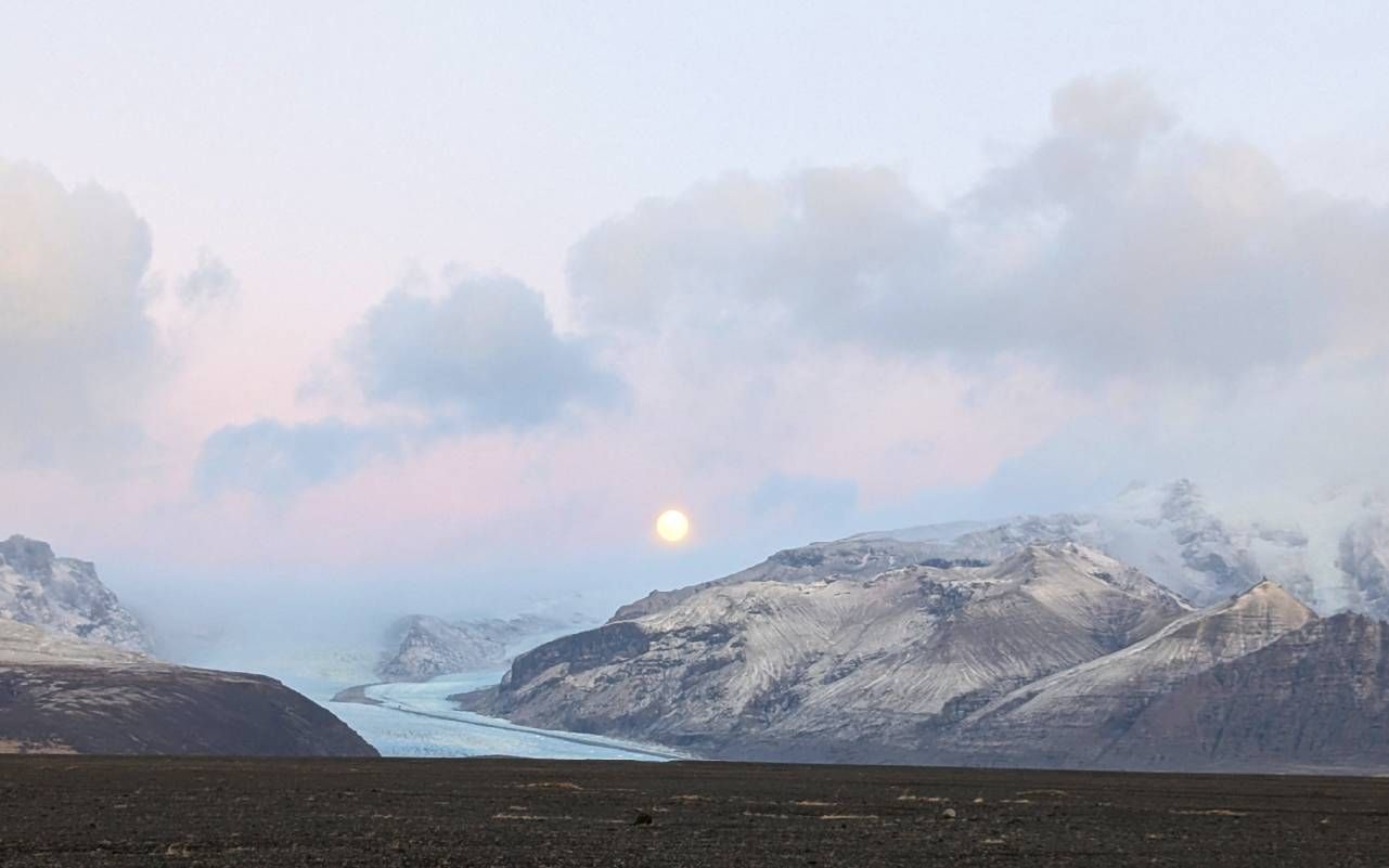 A glacier off in the distance. Next Avenue, quiet travel