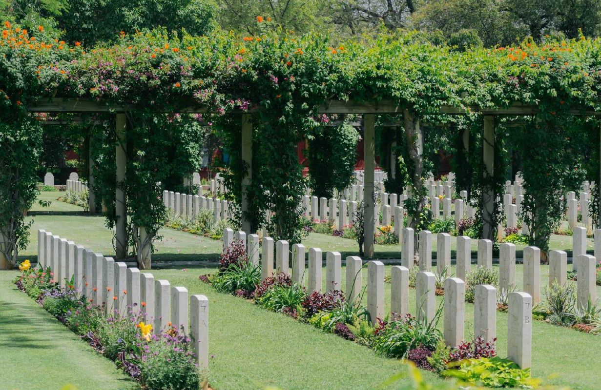 A cemetery with flowers growing. Next Avenue, no funeral