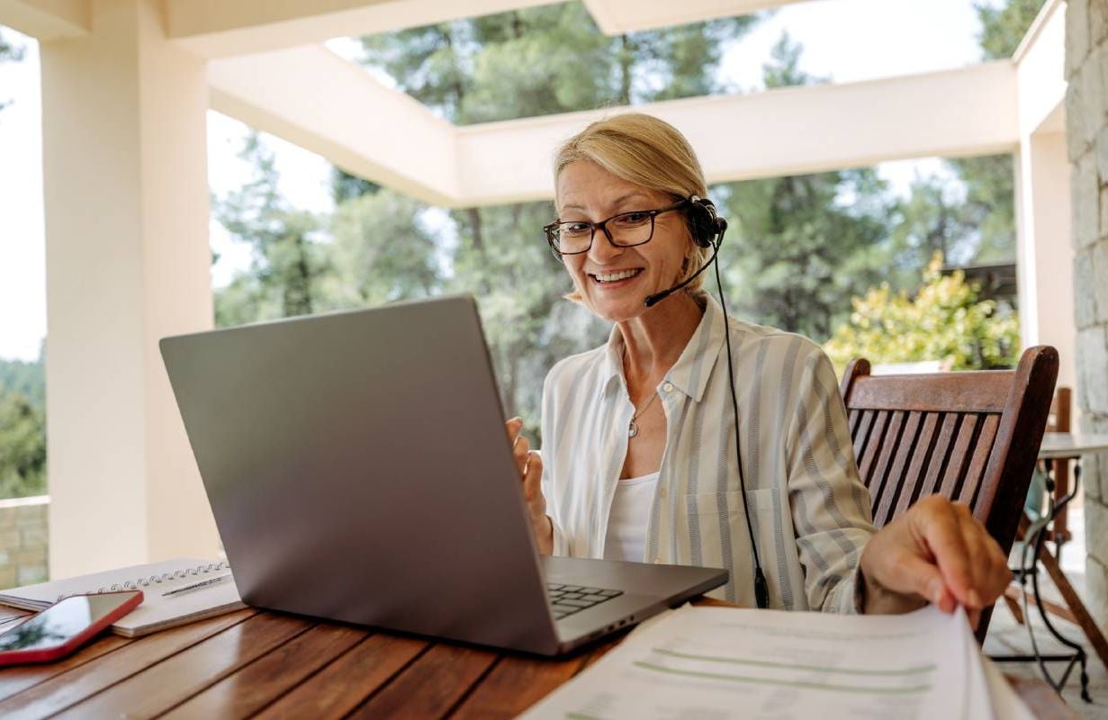 A retiree who is a customer service rep working from home. Next Avenue, jobs for retirees