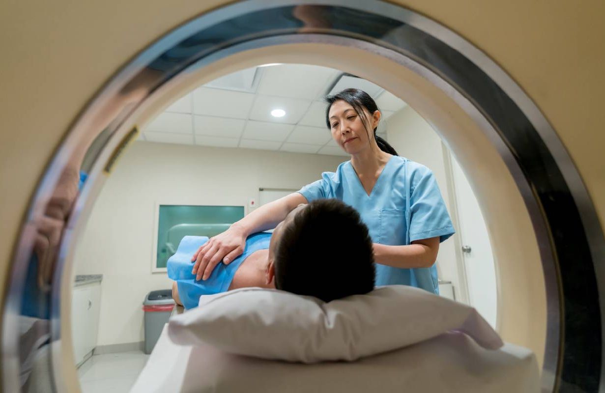 A person getting an MRI at a hospital. Next Avenue, seizure