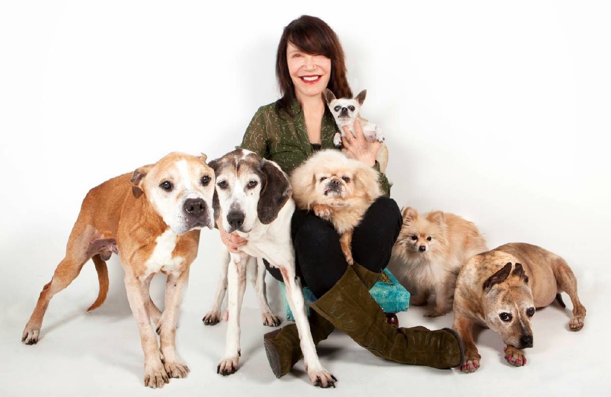 Sherri Franklin with dogs. Next Avenue, saving older dogs