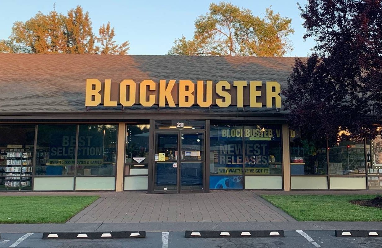 Storefront of the last Blockbuster, in Bend, Ore. Next Avenue, video rental