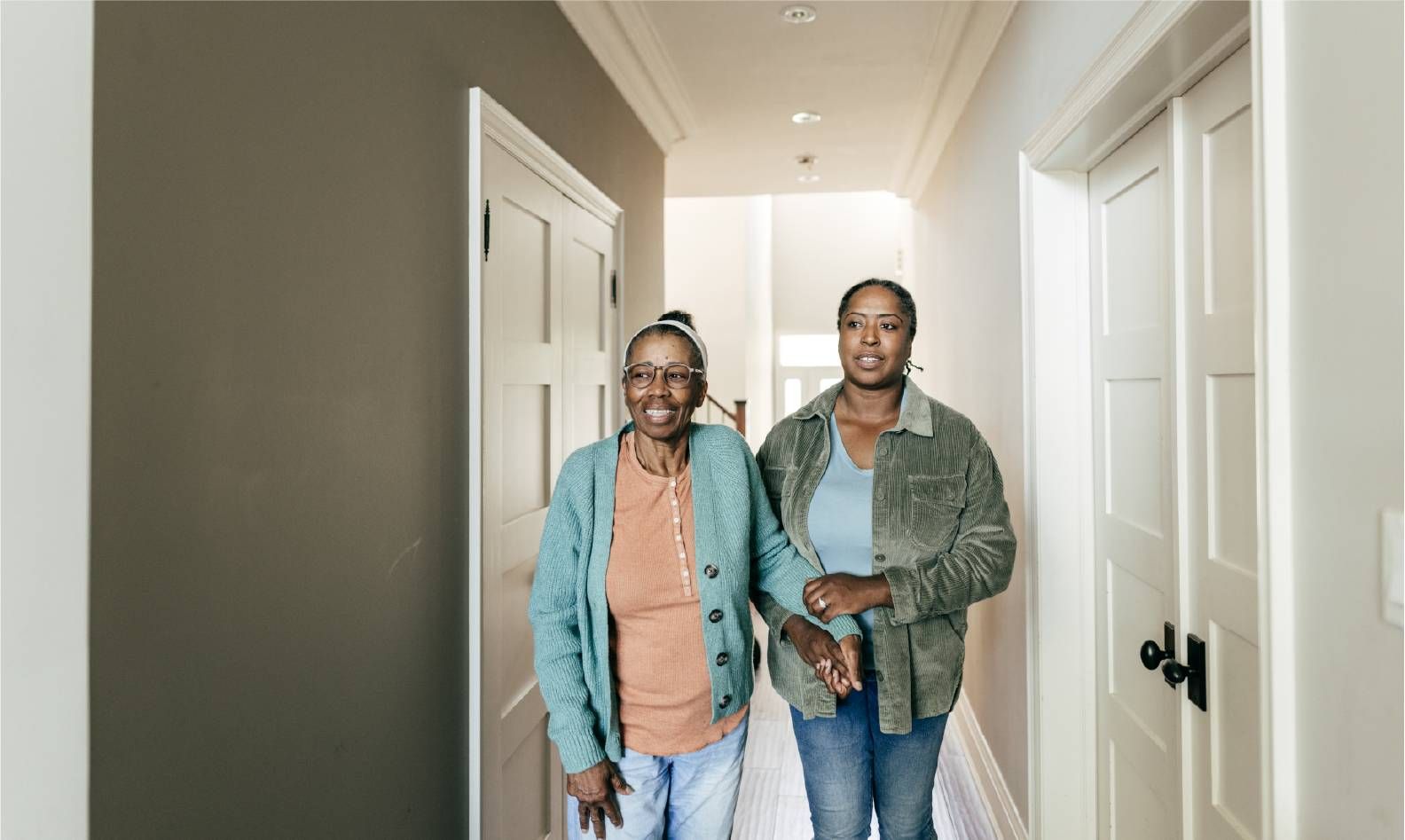 A. middle aged caregiver and her older mother. Next Avenue, menopause, sandwich generation, caregiving