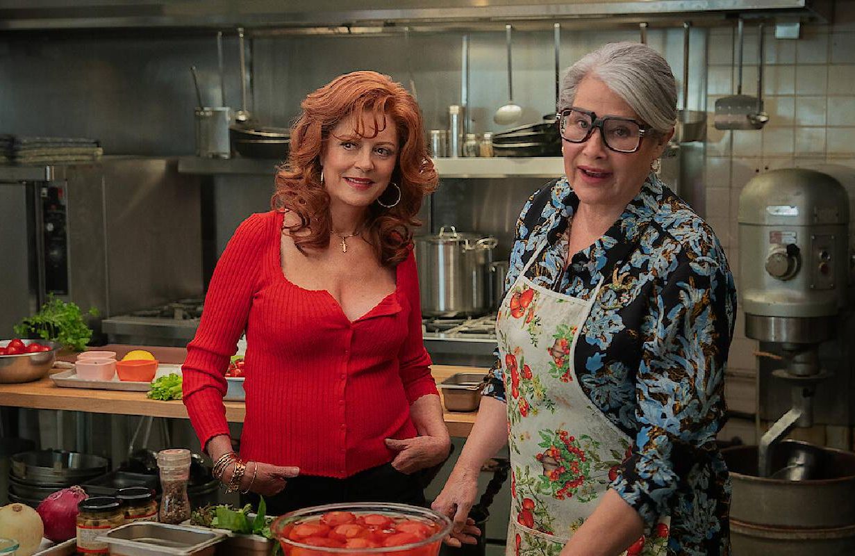 Susan Sarandon and Lorraine Bracco in 'Nonnas.' Next Avenue, netflix