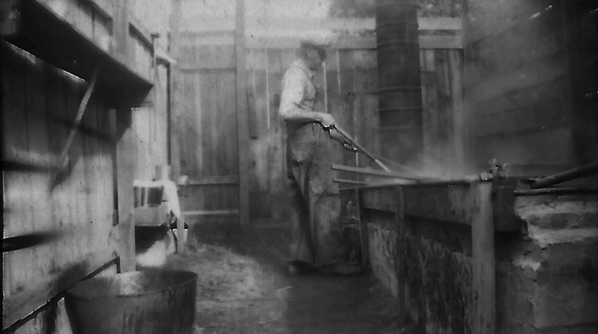 Joe Danielson Processing Sorghum, circa 1930s in Dassel, MN