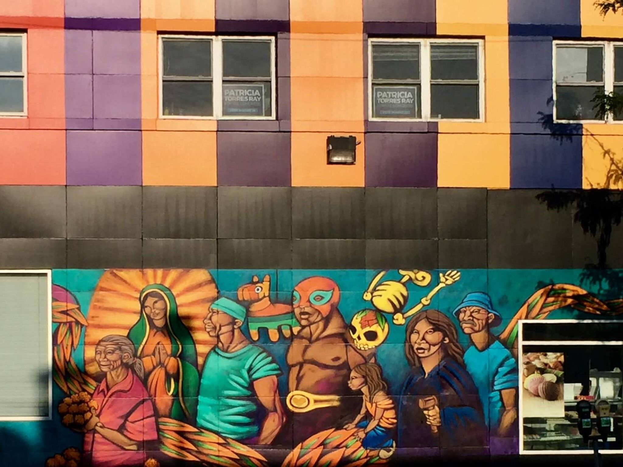 A new mural on Marcado Central at Lake and Bloomington Avenues in Minneapolis
