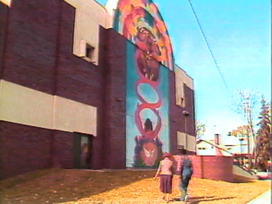 Ta coumba's memorable mural on the Pilot City building in North Minneapolis