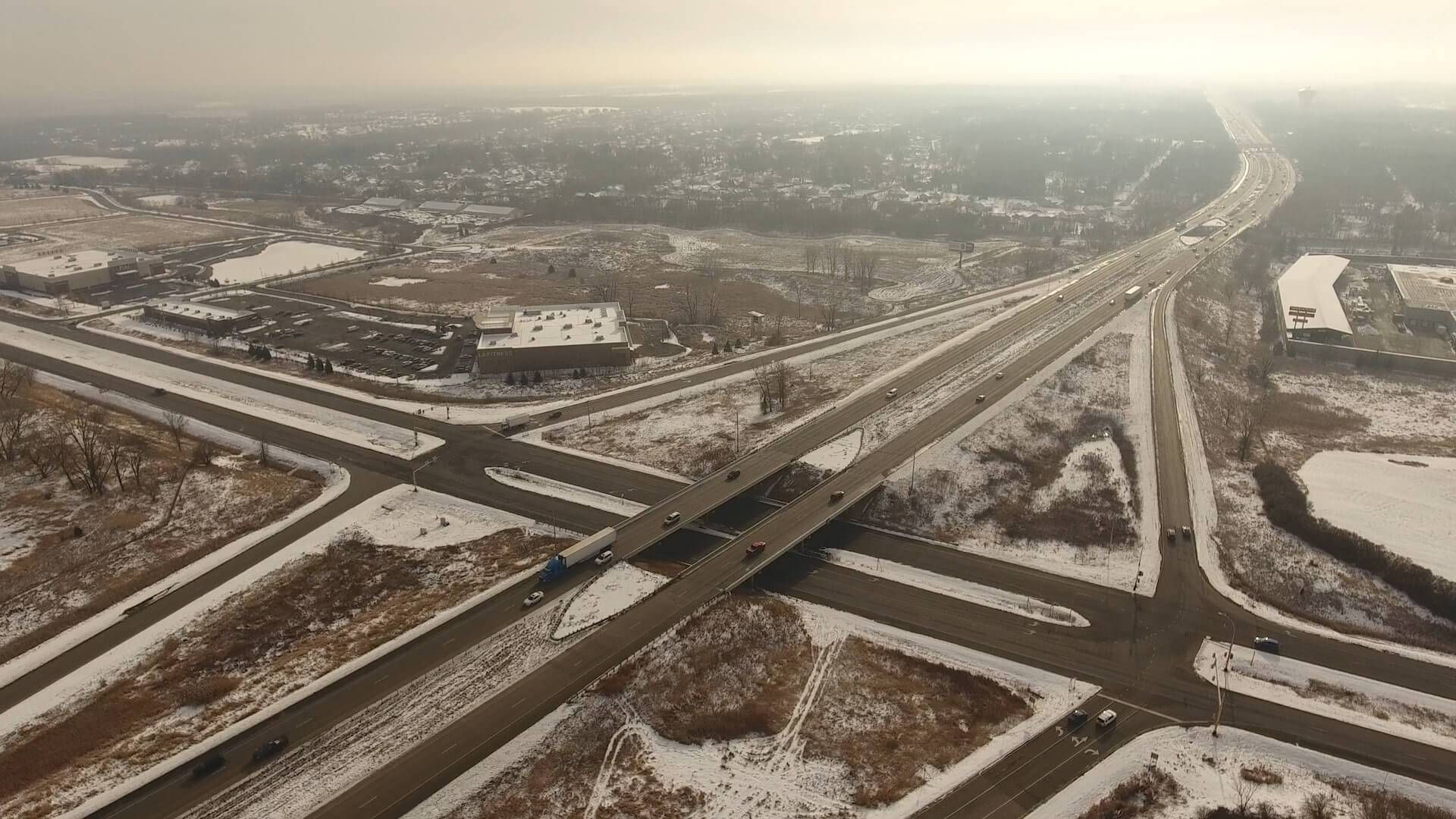 drone photo of Oakdale, MN