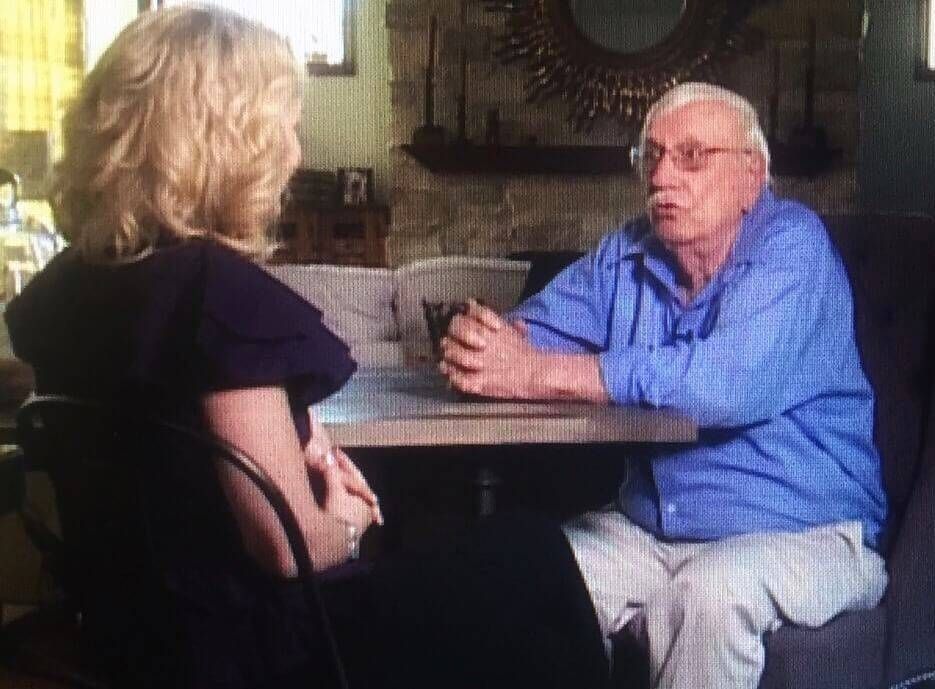 Mary Lahammer interviews her father, Gene Lahammer, on Almanac.