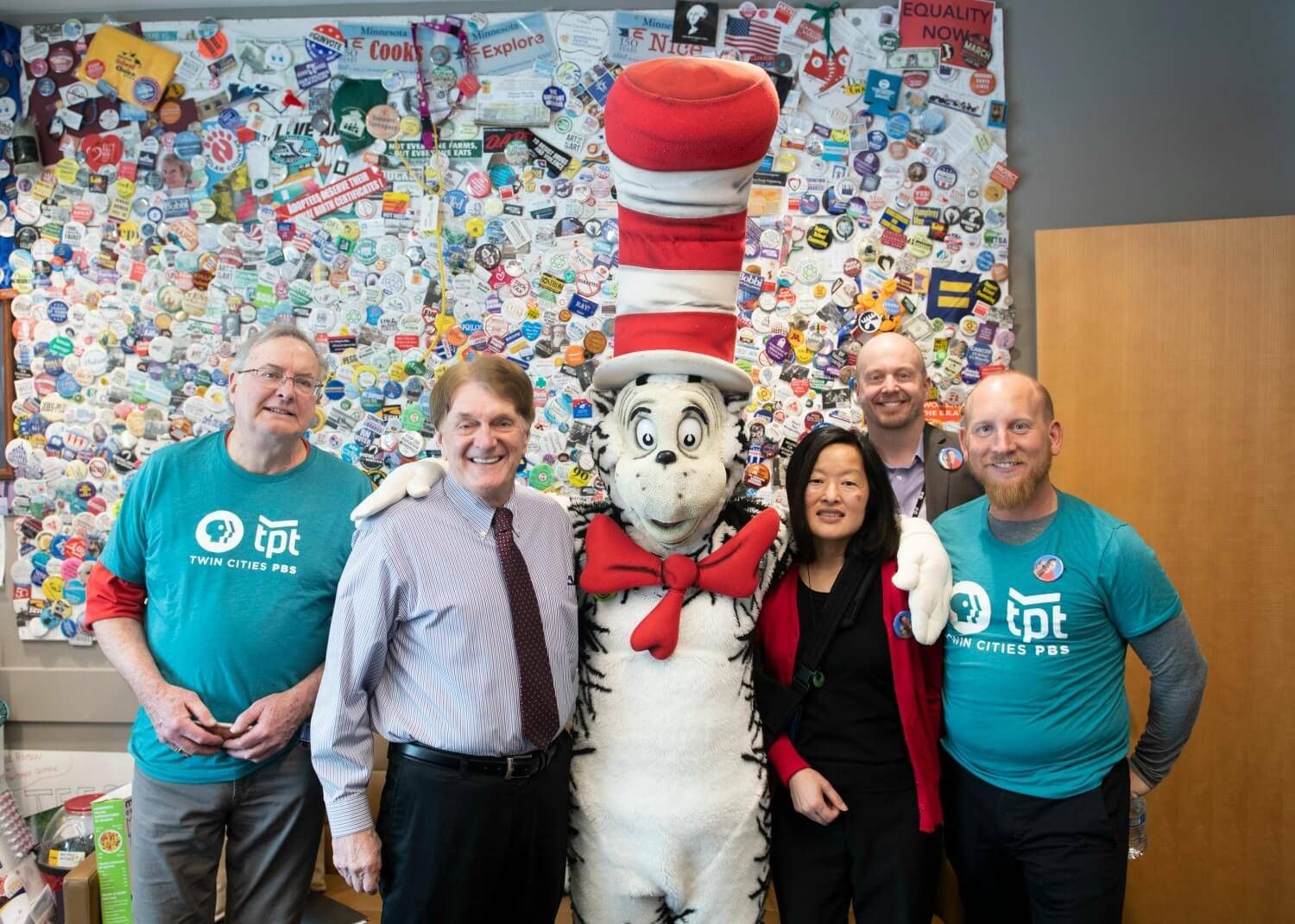 TPT staff, Cat in the Hat and Senator Chuck Wiger.