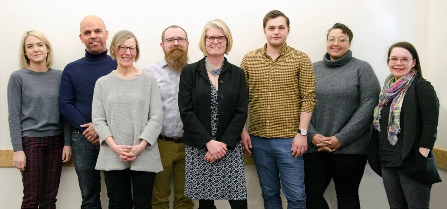 The Mapping Prejudice team attends an early screening of "Jim Crow of the North," along with filmmakers Daniel Bergin and Katie O'Rourke. Photo by Paula Keller.