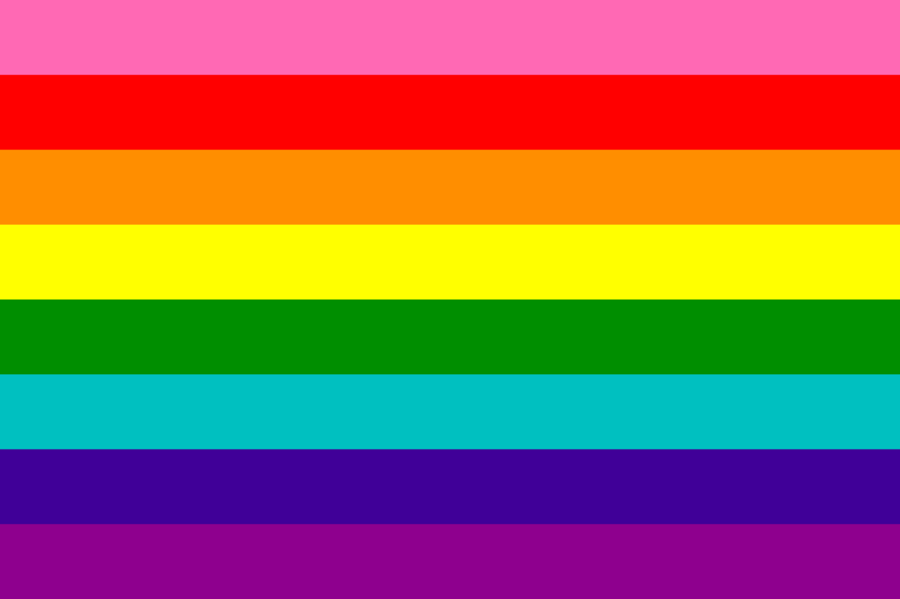 Original Gay pride flag with eight bars